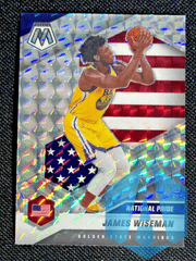 2020-21 Panini Mosaic Silver Camo Prizm #260 James Wiseman National Pride Warriors
